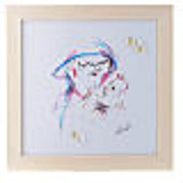 Cadre Mère Protectrice impression aquarelle 27x27 cm cristaux