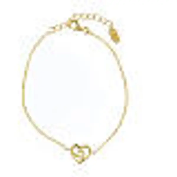 Bracelet AMEN coeur tressé doré zircons blancs argent 925