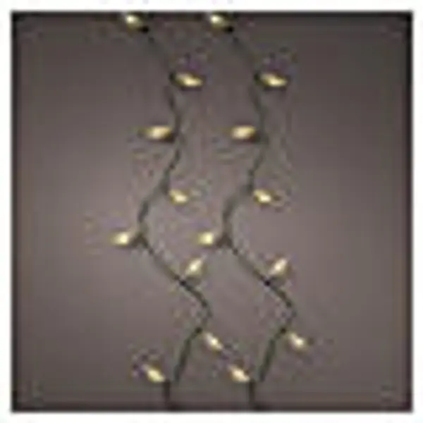 Guirlande lumineuse vintage intérieure/extérieure à effet scintillant 180 LEDs lumière dorée chaude 18 m