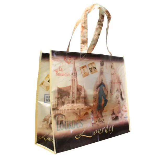 Sac de course de Lourdes avec images sépia