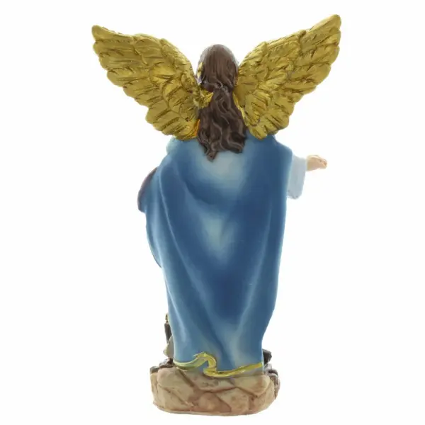 Statue Ange gardien en résine colorée 13cm