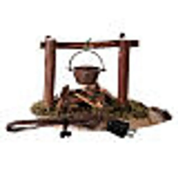 Bivouac feu VÉRITABLE LED clignotant 4,5V crèche 8-10 cm