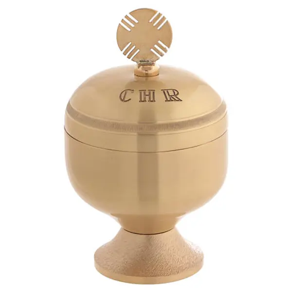 Ampoule saintes huiles laiton satiné