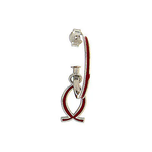 Boucles d'oreille argent 925 poisson rouge HOLYART