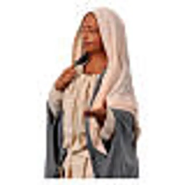 Femme qui sourit en terre cuite crèche pascale napolitaine 30 cm