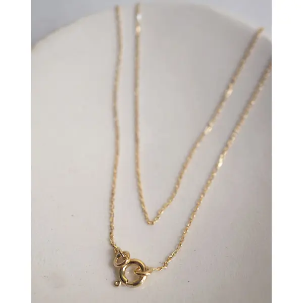 Chaîne fine forçat limée | Or 18 carats