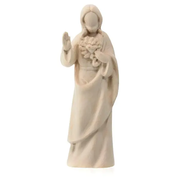 Sacré-Coeur de Jésus statue moderne Val Gardena bois érable naturel