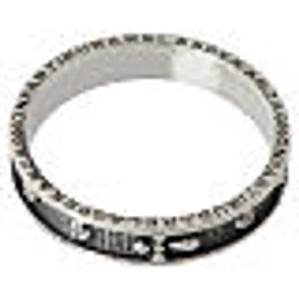 Bague Benedictus chapelet argent 925 rhodié bruni