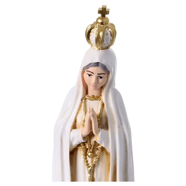 Notre-Dame de Fatima statue résine ivoire 30 cm