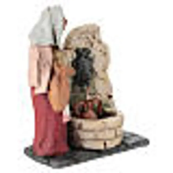 Femme au puits crèche Deruta 18 cm terre cuite