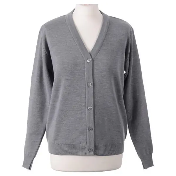 Cardigan gris court pour soeur avec boutons mélange de laine In Primis