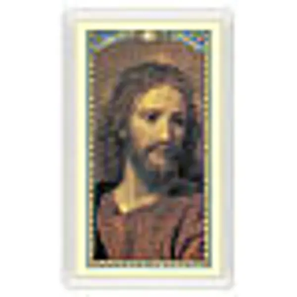 Image dévotion Visage de Christ Prière de l'Athlète ITA 10x5 cm