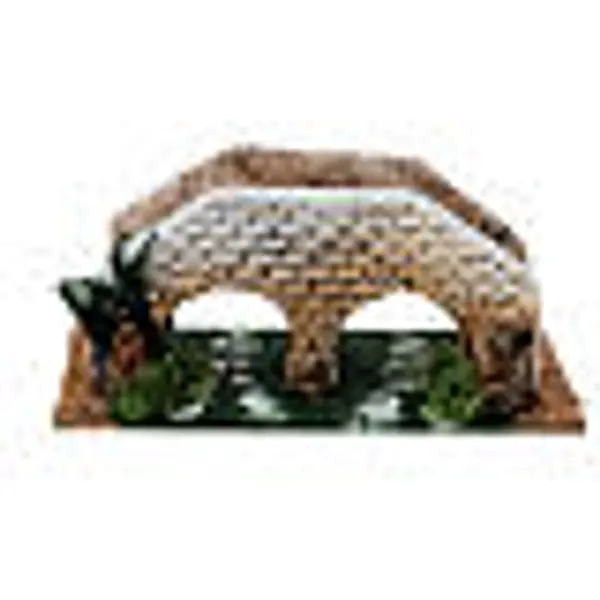 Grand pont 10x15x10 cm liège et plâtre pour crèche de 8-12 cm