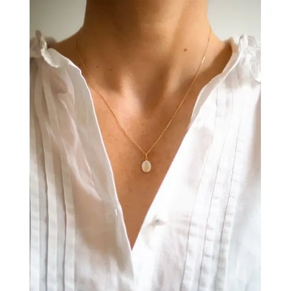 Médaille Miraculeuse émaillée | Or 18 carats