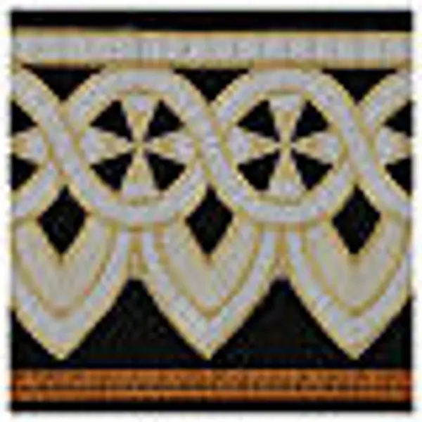 Bordure en dentelle macramé ajourée avec croix de Malte 23 cm euros/m