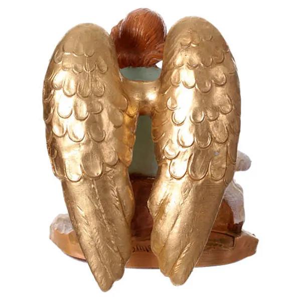 Ange avec mouton santon Fontanini pour crèche PVC de 12 cm