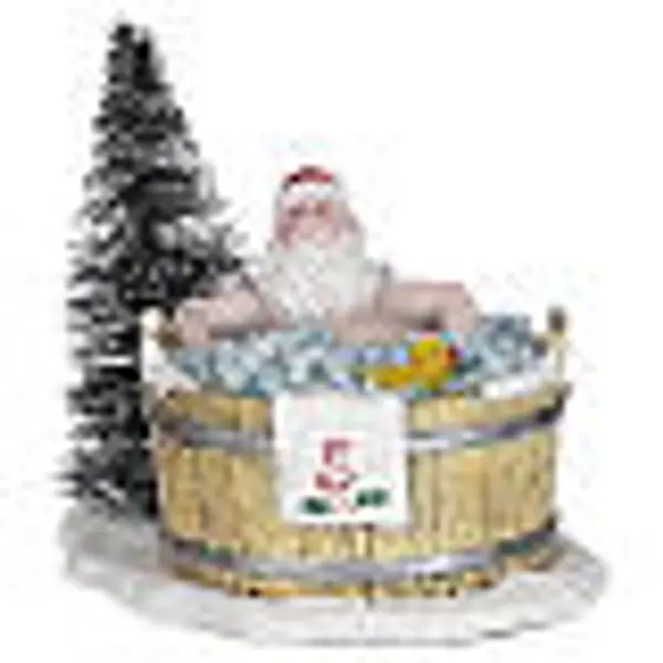 Santa in hot tub Père Noël dans la baignoire à remous LuVille Sledgeholm 6,5x9x9 cm - 1101069