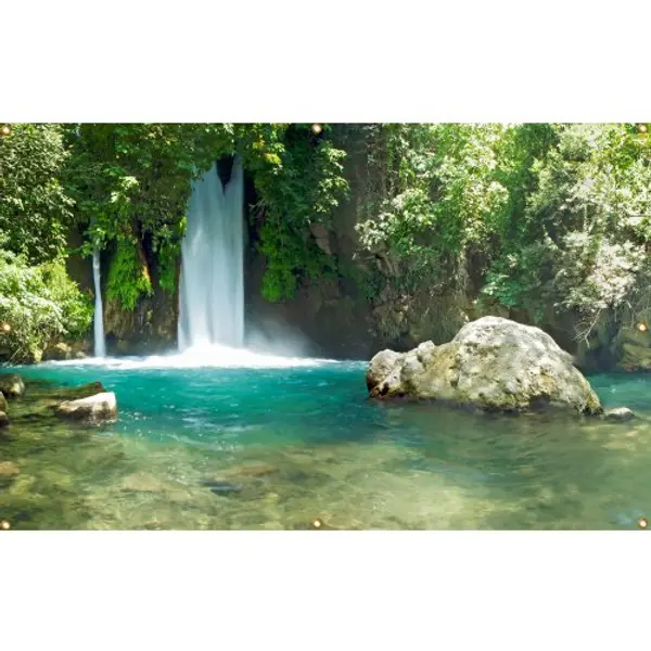 Soucca panoramique à cascade Banyas, panneau simple paroi, largeur 12 m