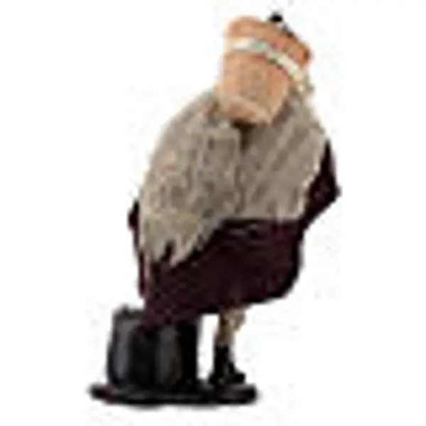 Homme avec sceau charbon 8 cm terre cuite crèche napolitaine