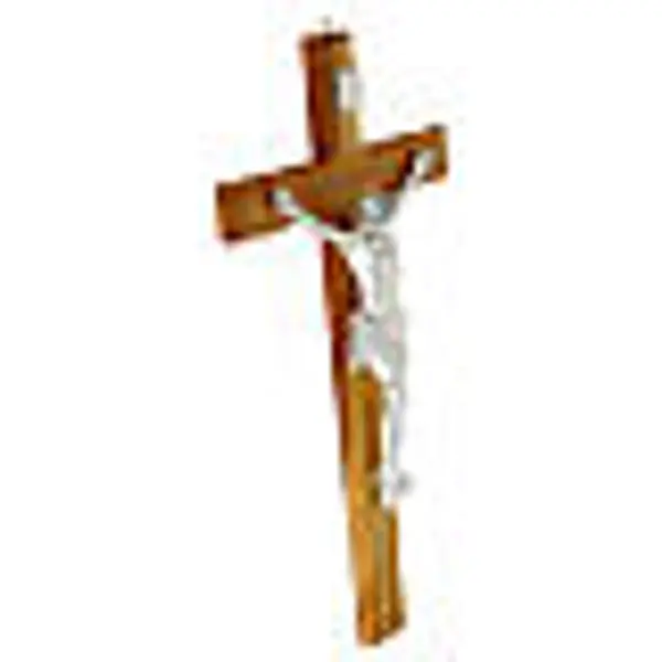 Crucifix olivier Chirst finition argent Valenti 35 cm