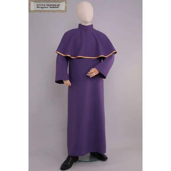 Aube violette pour lecteurs et servants d’autel avec col AM/fio