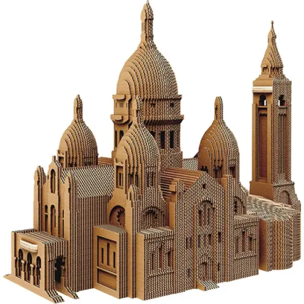 Puzzle sculpture 3D du Sacré Coeur de Montmartre 146 pièces en carton