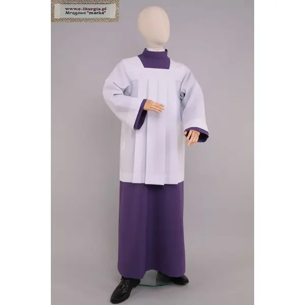 Aube violette pour lecteurs et servants d’autel AS/fio + surplis
