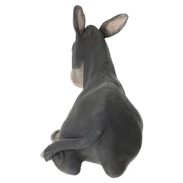 Âne assis terre cuite 10 cm crèche napolitaine pour crèche de 20 cm