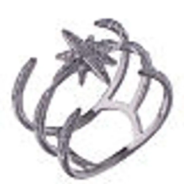 Bague Amen en argent et zircons blancs croix du sud