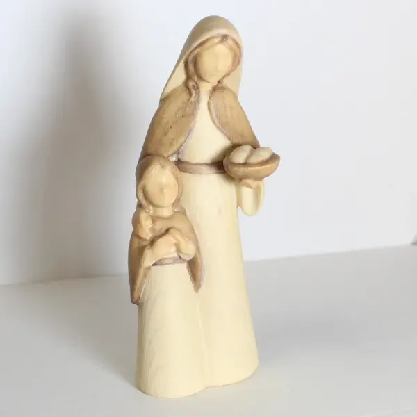 Crèche en bois avec éclairage LED 17 pièces 12cm