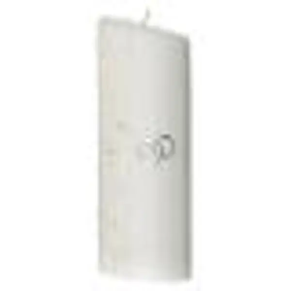 Bougie ovale mariage paillettes crème 230x90 mm