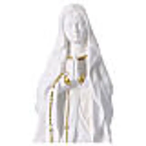Notre-Dame de Lourdes statuette 15 cm résine blanche et or