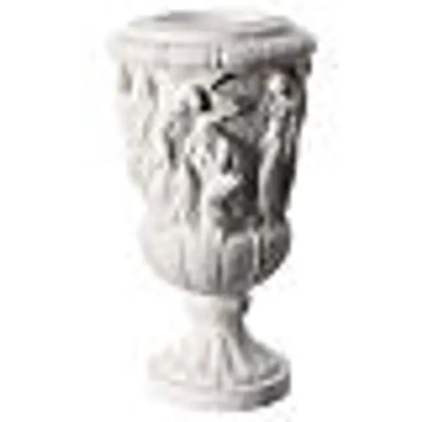 Vase funéraire à fleurs Christ avec croix marbre reconstitué