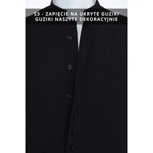 Soutane d’été romaine noire S - polyester
