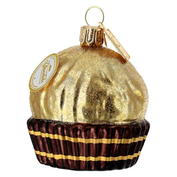 Praline chocolat noisettes décoration sapin Noël verre soufflé