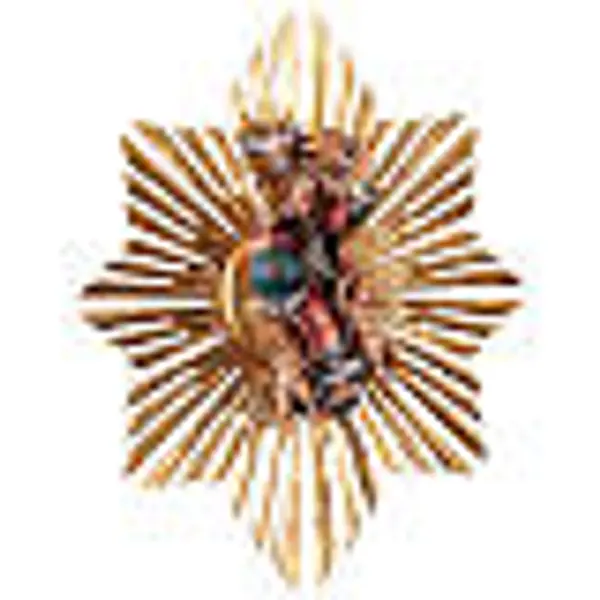 Image de Dieu avec St Esprit et rayons dorés crèche Original Berger bois peint Val Gardena 10 cm