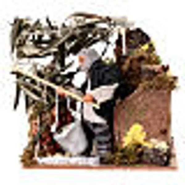 Cueilleur d'olives 10 cm mouvement crèche 20x15x10 cm