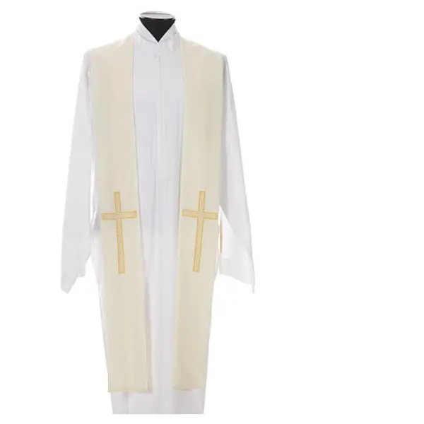 Etole liturgique 100% polyester croix
