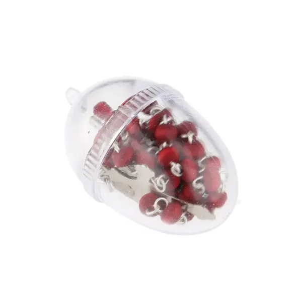 Rose-scented rosary in an egg shaped box