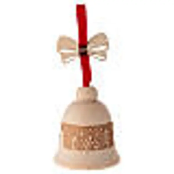 Décoration sapin 6 cm cloche forêt en bois de hêtre Val Gardena