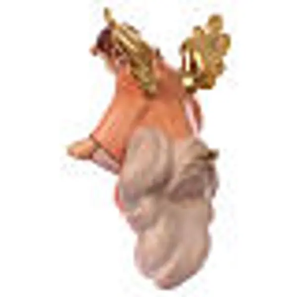Ange Gloria crèche Original Comète bois peint Val Gardena de 12 cm