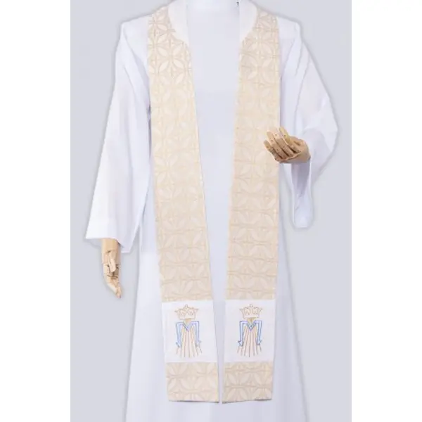 Chasuble mariale dorée avec broderie M3b/bKW