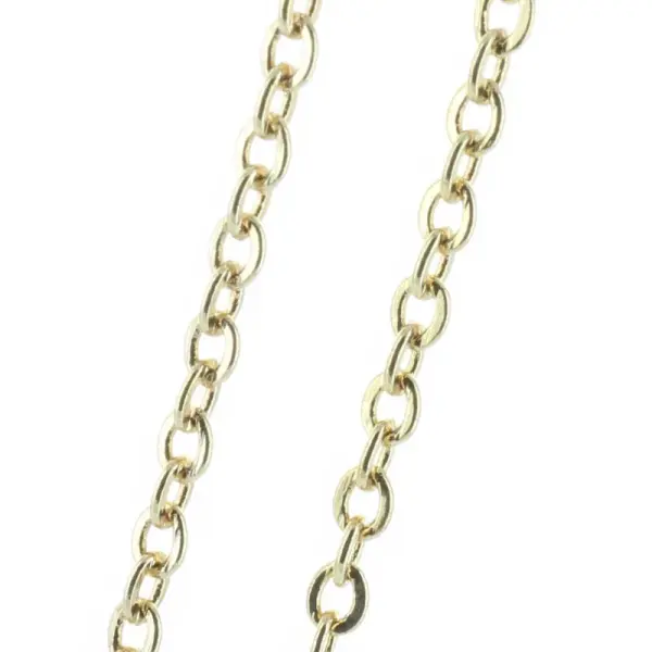 Chaîne métal doré 50 cm maille forçat