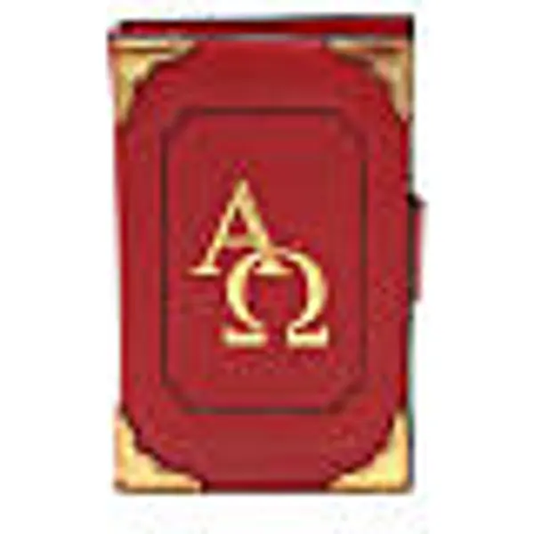 Couverture Lit. Heures 4 vol. cuir rouge Alpha Oméga aimant