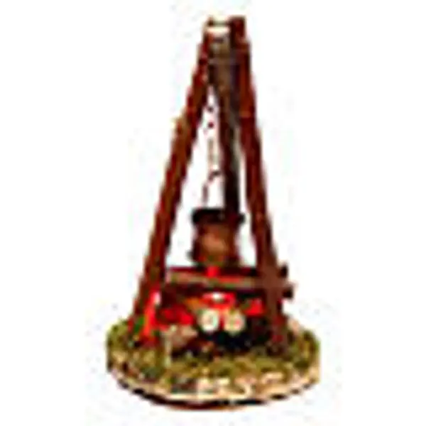 Feu de camp crèche avec fumée 4,5V 11x7 cm