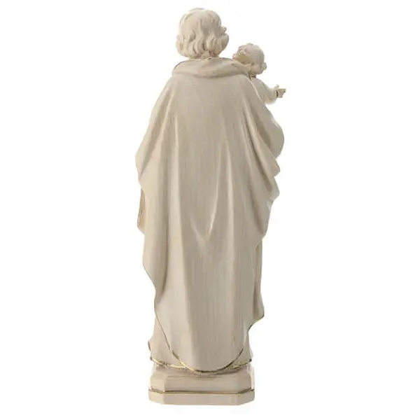 Saint Joseph avec Enfant cire fil or Val Gardena
