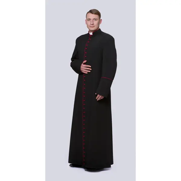Soutane traditionnelle noire de prélat TSPP - polyester