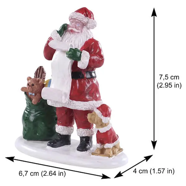 Naughty Or Nice Santa statuette Lemax Santa's Wonderland 7x7x4 cm - 92760
