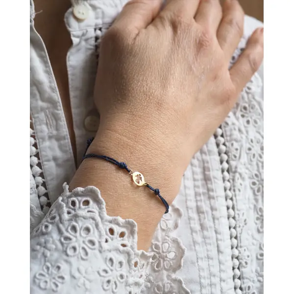 Bracelet médaille ajourée Croix ou Ange | Or 18 carats