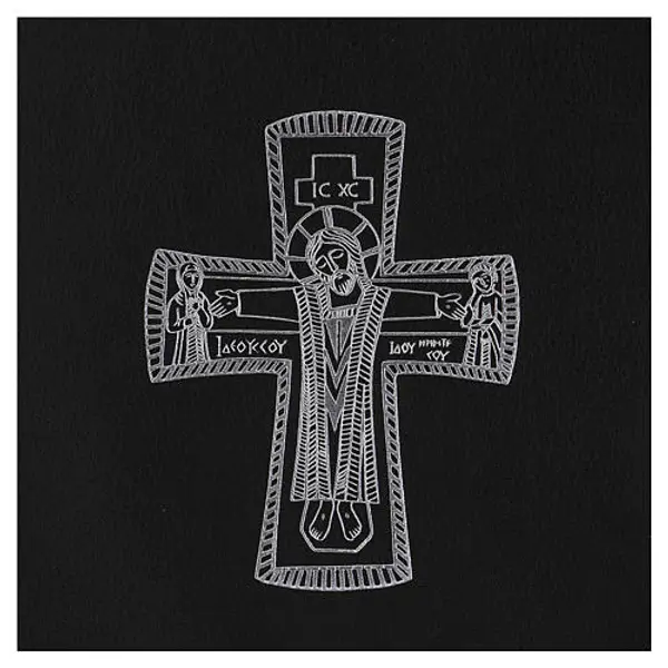 Couverture pour rite format A5 noir croix romaine argentée Bethléem